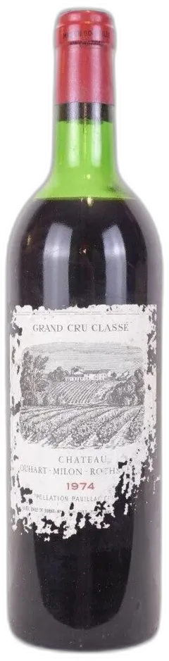photo 1974 Pauillac Château Duhart-Milon-Rothschild Grand Cru Classé Étiquette Usée b1 Rouge Bordeaux