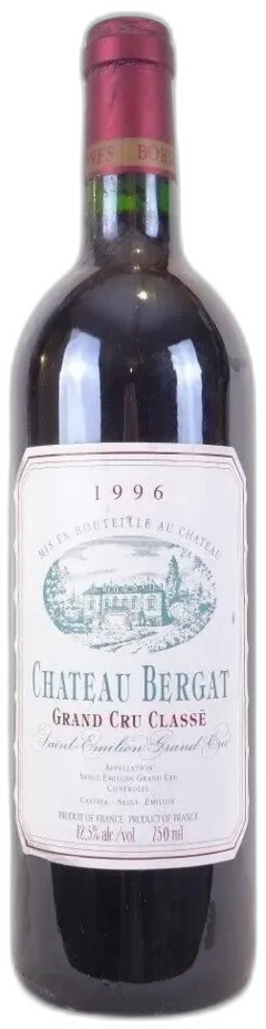 photo 1996 Saint-Émilion Château Bergat Grand Cru Classé Rouge Bordeaux