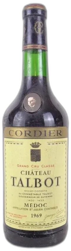 photo 1969 Saint-Julien Château Talbot Grand Cru Classé b4 Rouge Bordeaux