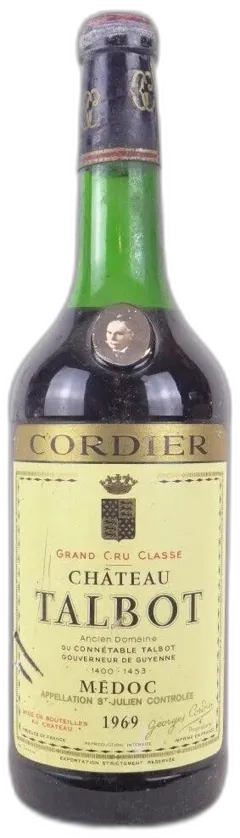 photo 1969 Saint-Julien Château Talbot Grand Cru Classé b2 Rouge Bordeaux