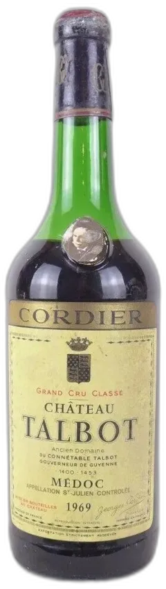 photo 1969 Saint-Julien Château Talbot Grand Cru Classé Rouge Bordeaux
