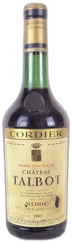 photo 1967 Saint-Julien Château Talbot Grand Cru Classé Rouge Bordeaux