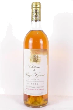 photo 1987 Sauternes Château de Rayne Vigneau Grand Cru Classé Étiquette Tâchée) Liquoreux Bordeaux