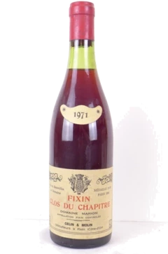 photo 1971 Fixin Gelin et Morin Clos du Chapitre Rouge Bourgogne