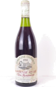 photo 1991 Santenay Domaine Chevrot Premier Cru Clos Rousseau Rouge Bourgogne
