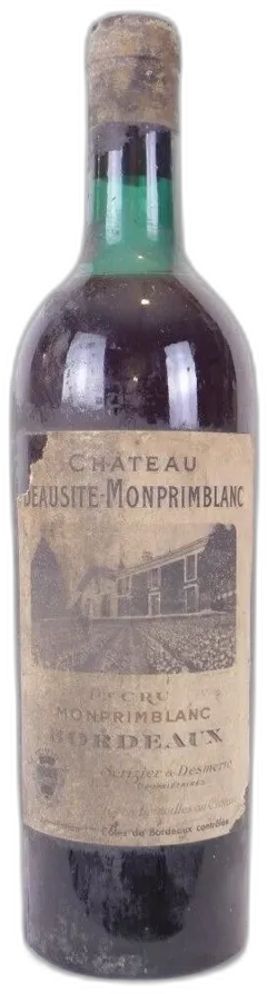 photo Années 40 Premières Côtes de Bordeaux Château Beausite-Monprimblanc Premier Cru 1940 à 1950 Liquoreux Bordeaux