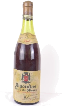 photo 1967 Gigondas Ogier et Fils Couleur Trouble Capsule Abîmée) Rouge Rhône