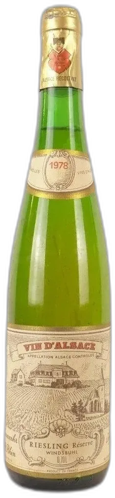 photo 1978 Riesling Meyer Windsbuhl Réserve Blanc Alsace