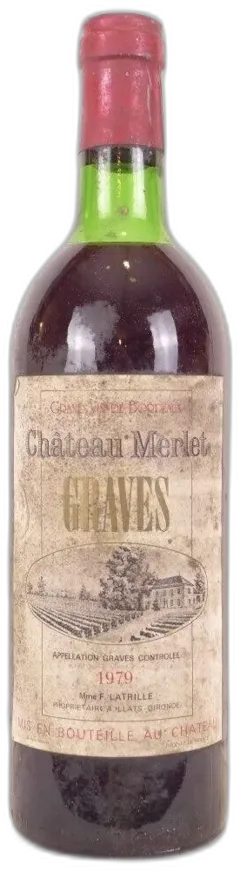 photo 1979 Graves Château Merlet Rouge Bordeaux