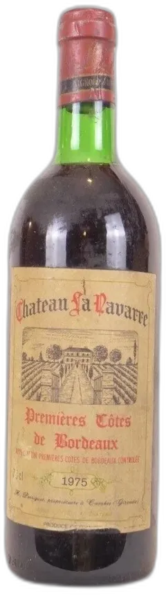 photo 1975 Premières Côtes de Bordeaux Château la Navarre Rouge Bordeaux