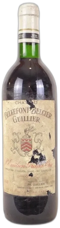 photo 1988 Saint-Émilion Château Belllefont-Belcier Grand Cru Rouge Bordeaux