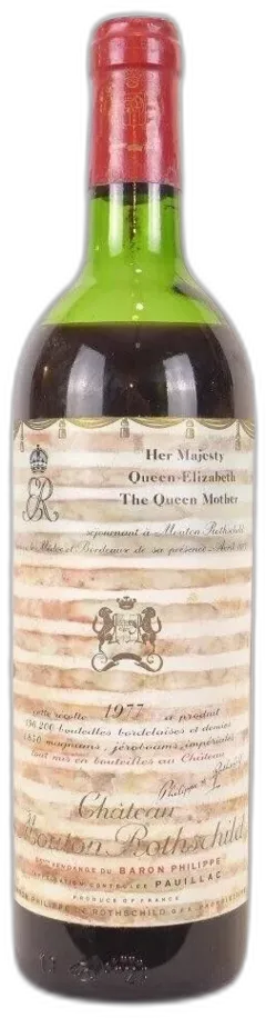 photo 1977 Pauillac Château Mouton-Rothschild Grand Cru Classé b1 Rouge Bordeaux