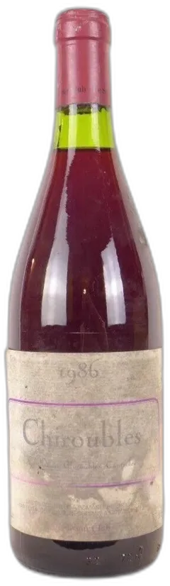 photos du vin 1986 Chiroubles Savour Club Rouge Beaujolais