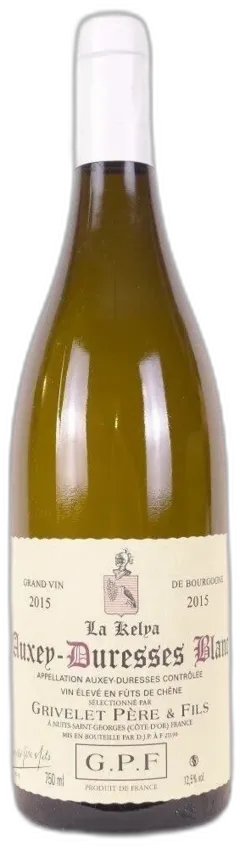 photo 2015 Auxey-Duresses Grivelet Père et Fils la Kelya Fût de Chêne Blanc Bourgogne