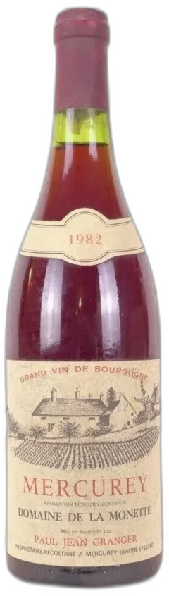 photo 1982 Mercurey Domaine de la Monette Rouge Bourgogne