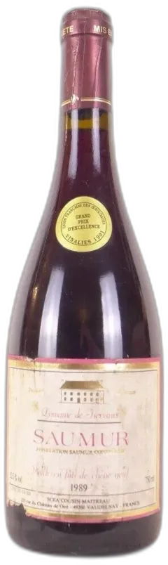 photo 1989 Saumur Domaine de Fiervaux Fût de Chêne Rouge Loire Anjou