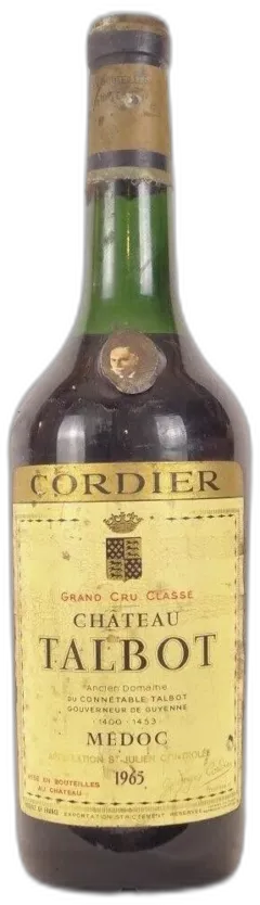 photo 1965 Saint-Julien Château Talbot Grand Cru Classé Rouge Bordeaux