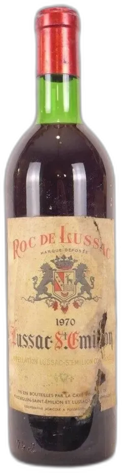 capture du vin 1970 Lussac Saint-Émilion Roc de Lussac Étiquette Abîmée) Rouge Bordeaux
