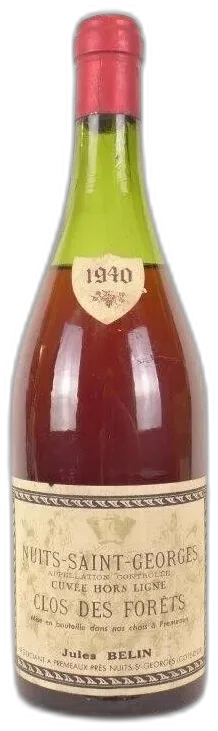 photo du vin 1940 Nuits Saint-Georges Jules Belin Clos des Forêts b3 Rouge Bourgogne