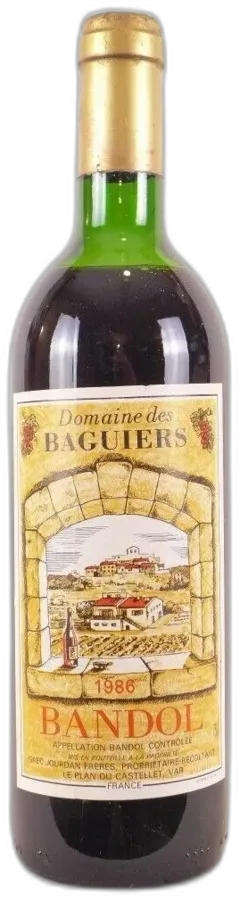 photo 1986 Bandol Domaine des Baguiers Rouge Provence