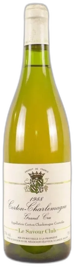 photo 1988 Corton-Charlemagne Savour Club Grand Cru Blanc Bourgogne