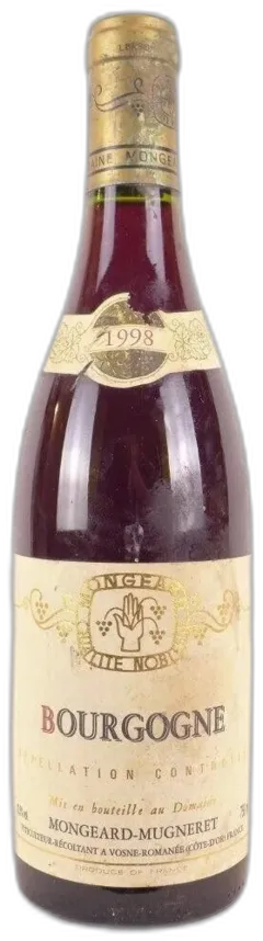 photo 1998 Bourgogne Mongeard-Mugneret Rouge Bourgogne