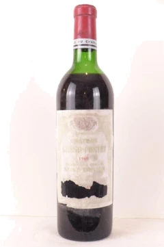 photo 1969 Saint-Émilion Château Grand-Pontet Grand Cru Classé Étiquette Fragile b3 Rouge Bordeaux