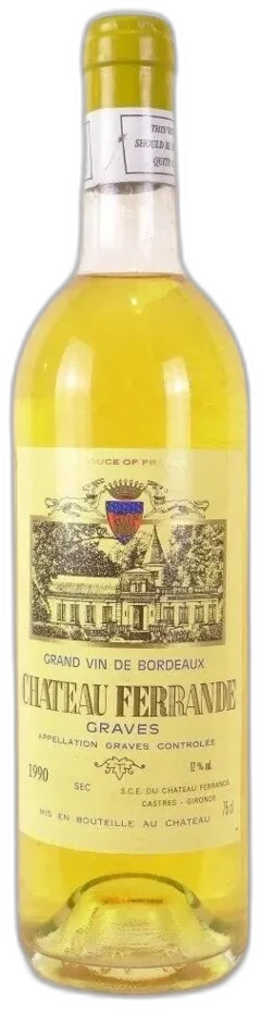 photo 1990 Graves Château Ferrande Blanc Bordeaux