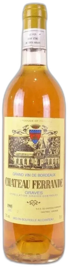 photo 1995 Graves Château Ferrande Blanc Bordeaux