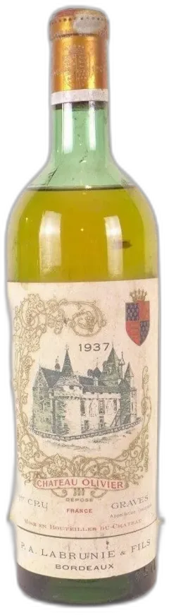 photo 1937 Pessac-Léognan Château Olivier Grand Cru Classé Blanc Bordeaux