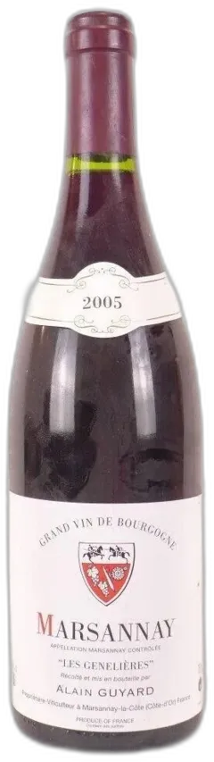 photo 2005 Marsannay Alain Guyard les Genelières Rouge Bourgogne