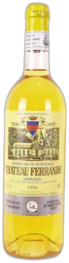 photo 1996 Graves Château Ferrande Blanc Bordeaux