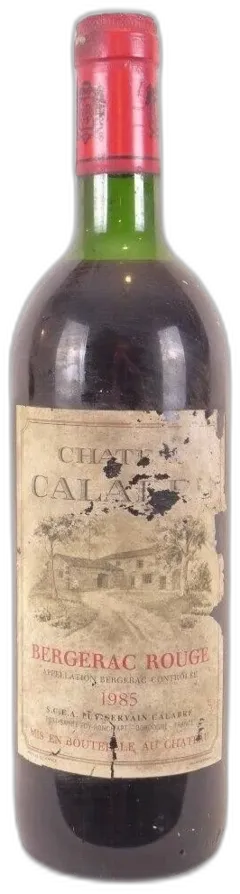 photo 1985 Bergerac Château Calabre Étiquette Abîmée) Rouge Sud-Ouest