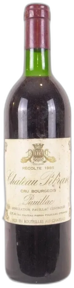 photo 1985 Pauillac Château Pibran Cru Bourgeois Rouge Bordeaux
