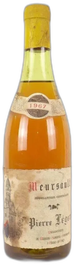photo 1967 Meursault Pierre Léger Étiquette Sale) Blanc Bourgogne