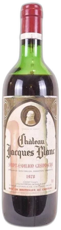 photo 1978 Saint-Émilion Château Jacques Blanc Grand Cru Capsule Abîmée) Rouge Bordeaux