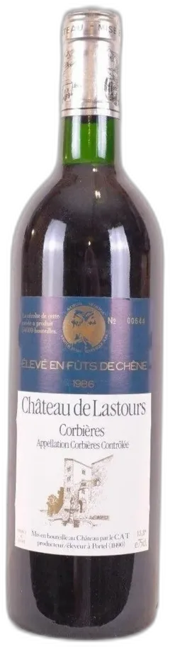photo 1986 Corbières Château de Lastours Fut de Chêne Rouge Languedoc