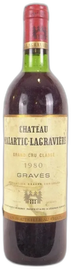 photo 1980 Pessac-Léognan Château Malartic-Lagravière Grand Cru Classé Accro Capsule) Rouge Bordeaux