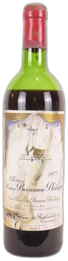 photo 1977 Pauillac Château Mouton Baronne Philippe Grand Cru Classé Rouge Bordeaux