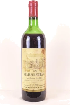 photo 1978 Saint-Émilion Château Langrane Grand Cru Capsule Abîmée) Rouge Bordeaux