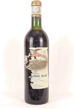 photo 1957 Pauillac Château la Tour du Roc Milon Étiquette Abîmée) Rouge Bordeaux