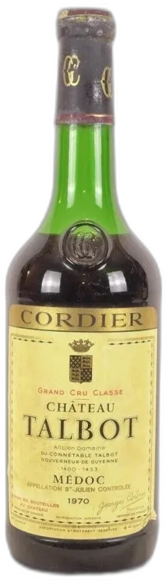 photo 1970 Saint-Julien Château Talbot Grand Cru Classé Capsule Abîmée) Rouge Bordeaux