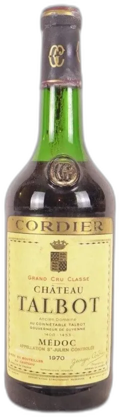 photo 1970 Saint-Julien Château Talbot Grand Cru Classé b1 Rouge Bordeaux