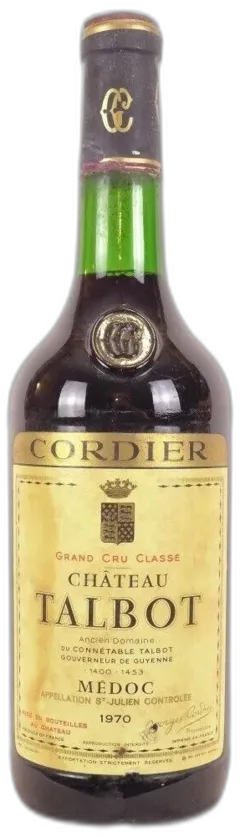 photo 1970 Saint-Julien Château Talbot Grand Cru Classé Rouge Bordeaux