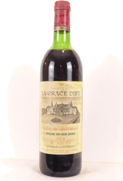 photo 1978 Saint-Émilion Château la Grace Dieu Grand Cru Rouge Bordeaux