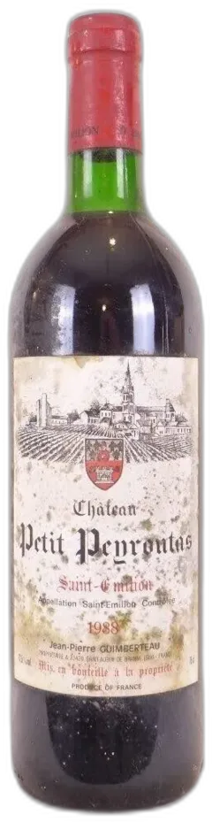 photo 1988 Saint-Émilion Château Petit Peyroutas Rouge Bordeaux