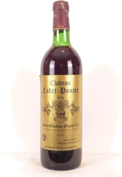 photo 1978 Saint-Émilion Château Cadet-Pontet Grand Cru Rouge Bordeaux