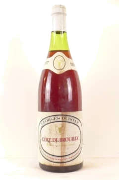 photo 1977 Côte de Brouilly Georges Duboeuf Étiquette Sale) Rouge Beaujolais