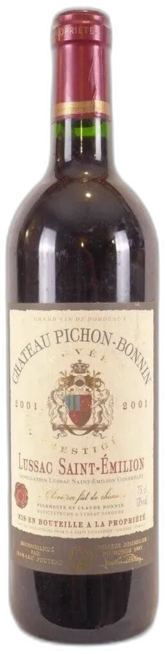photo 2001 Saint-Émilion Château Pichon-Bonnin Fût de Chêne Rouge Bordeaux
