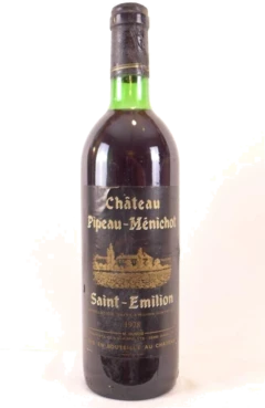photo 1978 Saint-Émilion Château Pipeau-Ménichot Rouge Bordeaux